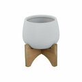 Conservatorio 4.8&apos; Soft-touch Round Ceramic w/ Wood Stand CO2969267